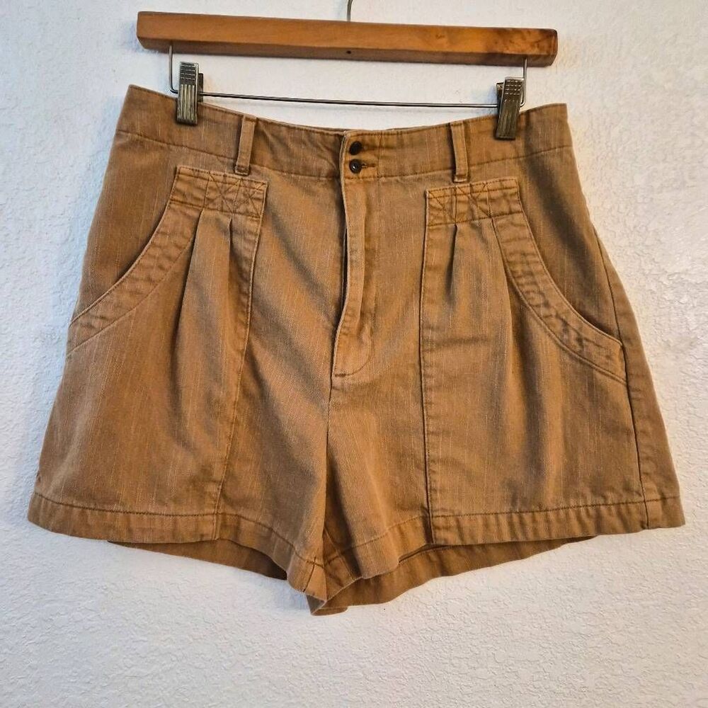 Universal Thread Mustard Yellow High-waisted Pleated Denim Jean Shorts